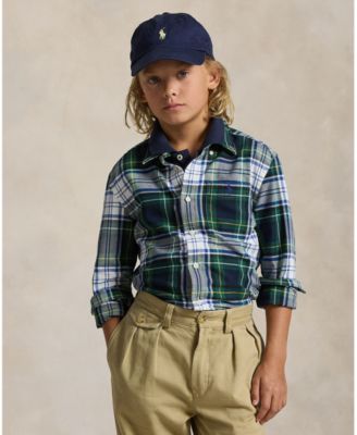 Polo Ralph Lauren - Boys 8-20 Plaid Long Sleeve Oxford Shirt