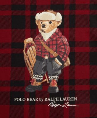 Boys' 8-20 Polo Bear Plaid Cotton Tee