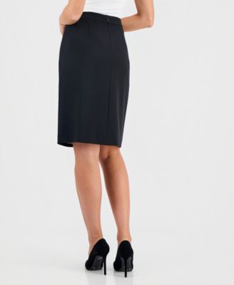 Women's Box-Pleat Pencil Skirt, Regular & Petite