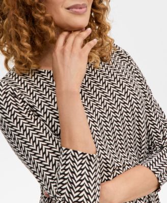 Women's Chevron 3/4-Sleeve Top, Macy's Exclusive