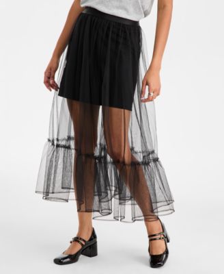 Women's Tulle Overlay Skirt, Macy's Exclusive