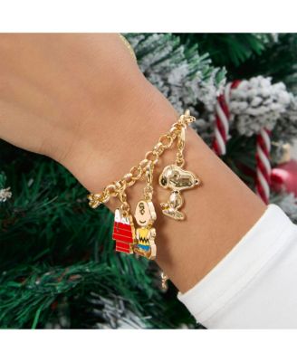 Snoopy Jewelry Advent Gift Set: Necklace, Bracelet & Charms Mix & Match Christmas Calendar Box Collection