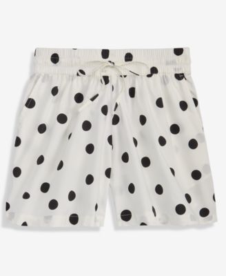 Women's Polka-Dot Cotton Pull-On Shorts, Macy's Exclusive