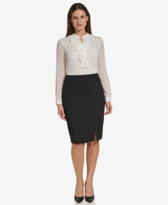 Women's Tuxedo Stripe Pencil Skirt