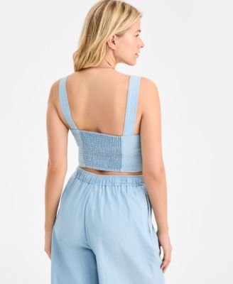 Women's Cotton Cropped Sleeveless Top, Macy's Exclusive