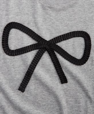 Women's Knit Heather Bow T-Shirt, Macy's Exclusive
