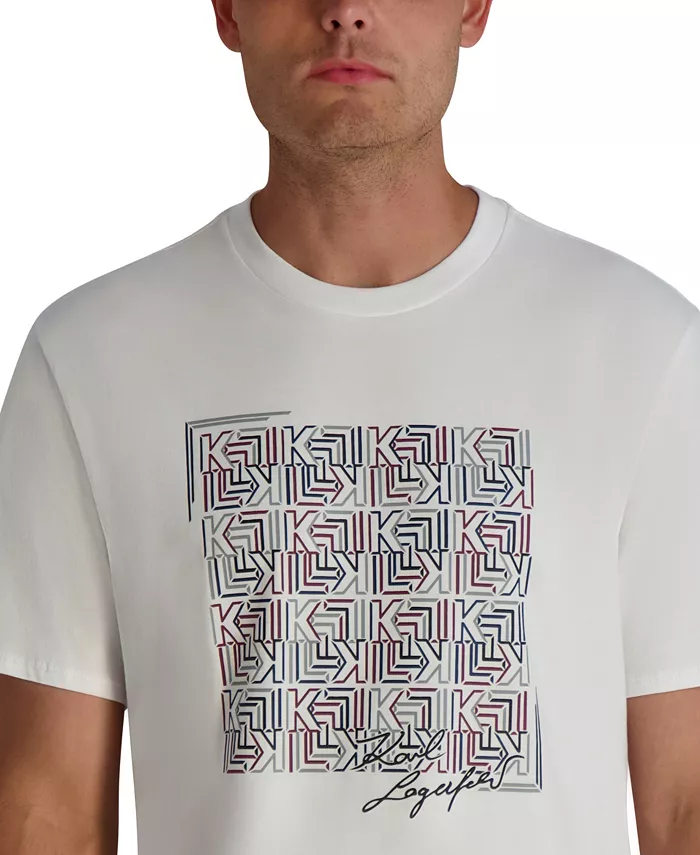 Men's Squared Print T-Shirt - thumbnail 4