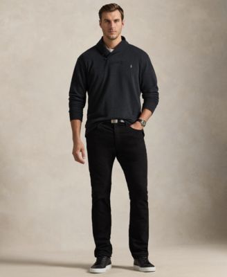 Men's Big & Tall Luxury Jersey Shawl-Collar Pullover Sweater