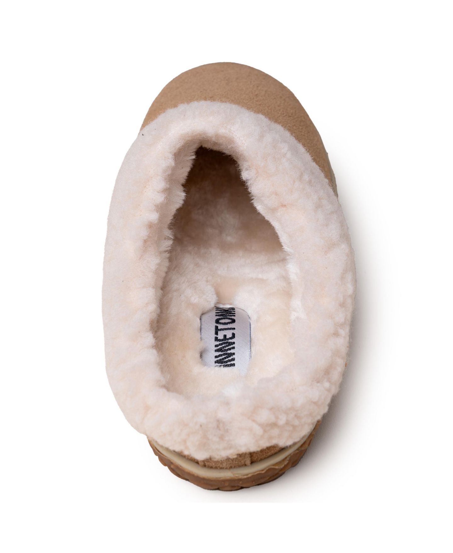 Женские тапочки Minnetonka Spruce Suede Berber Lined Slippers, цвет: Коричный — фото 10