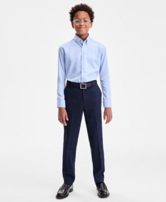 Boys 8-20 Blue Birdseye Window Classic Pants
