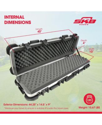 Cases 4009 Hard Exterior Waterproof Short Double Rifle Transport Case, Black