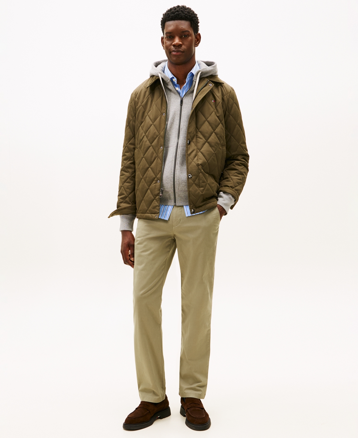 Tommy Hilfiger Men's Th Flex Stretch Regular-fit Chino Pant In Neutral