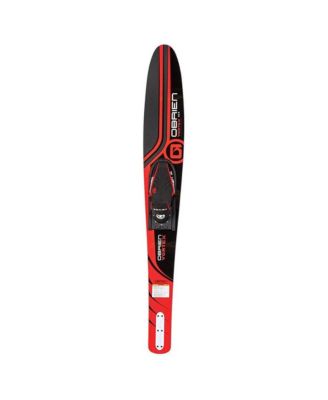 OBrien Vortex Combo 65.5 Inch Adult Mens Size 4.5-13 Wide Body Water Skis, Red