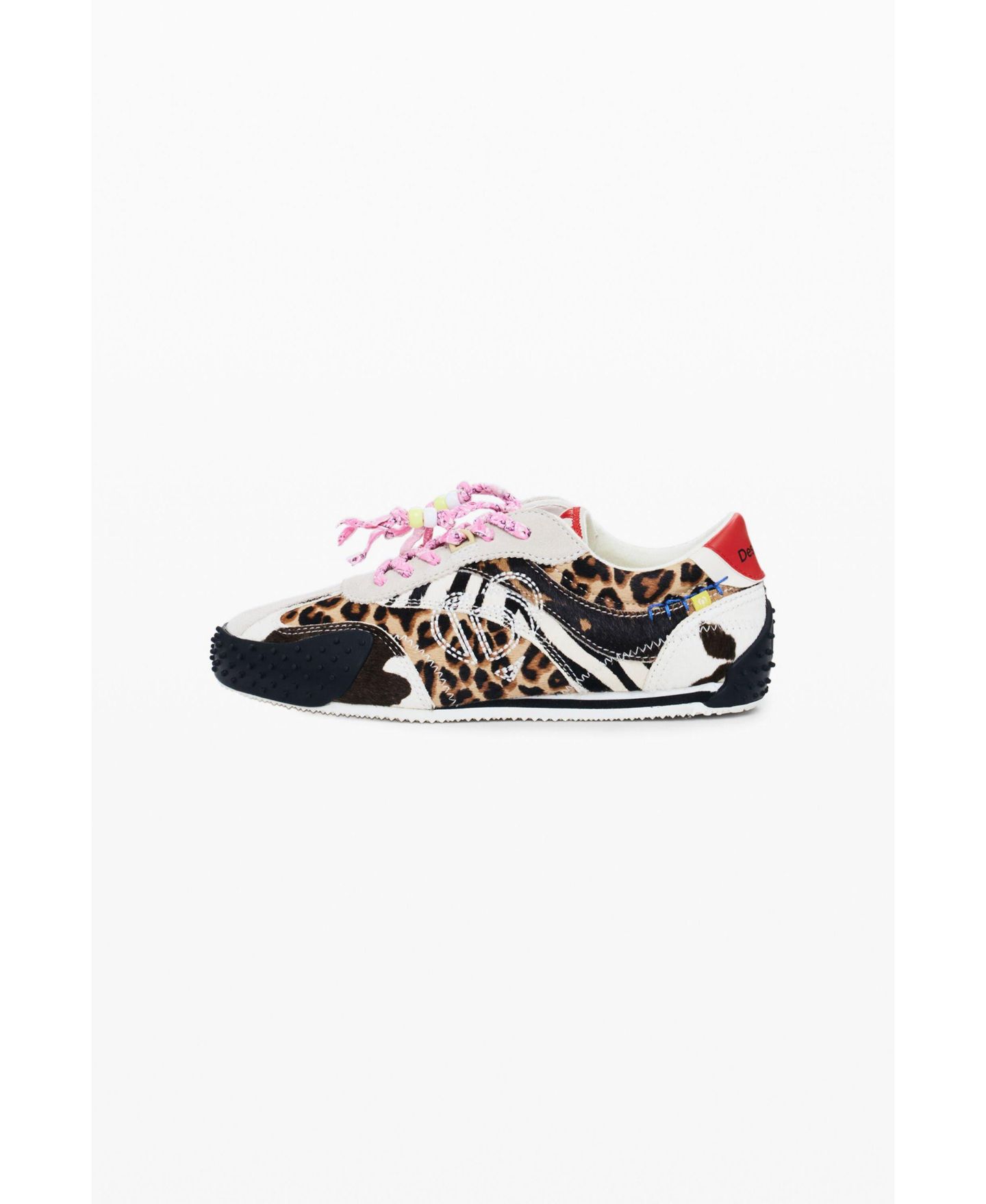 Женские кроссовки Desigual Patchwork animal print, цвет: Чёрный — фото 1