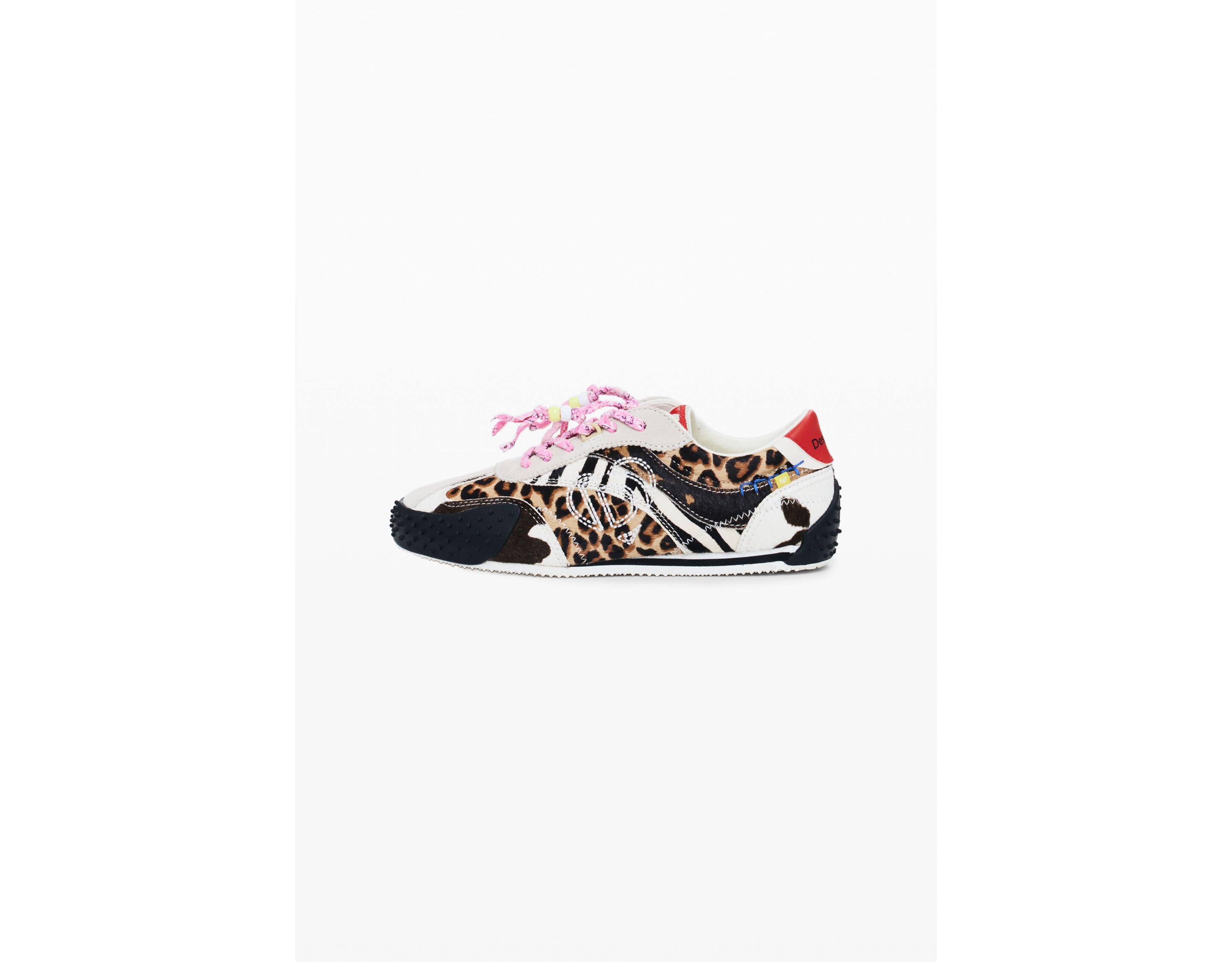 Desigual Women's Patchwork animal print sneakers