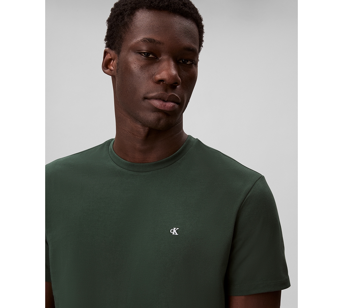 Calvin Klein Men's Solid Crewneck T-shirt In Brown
