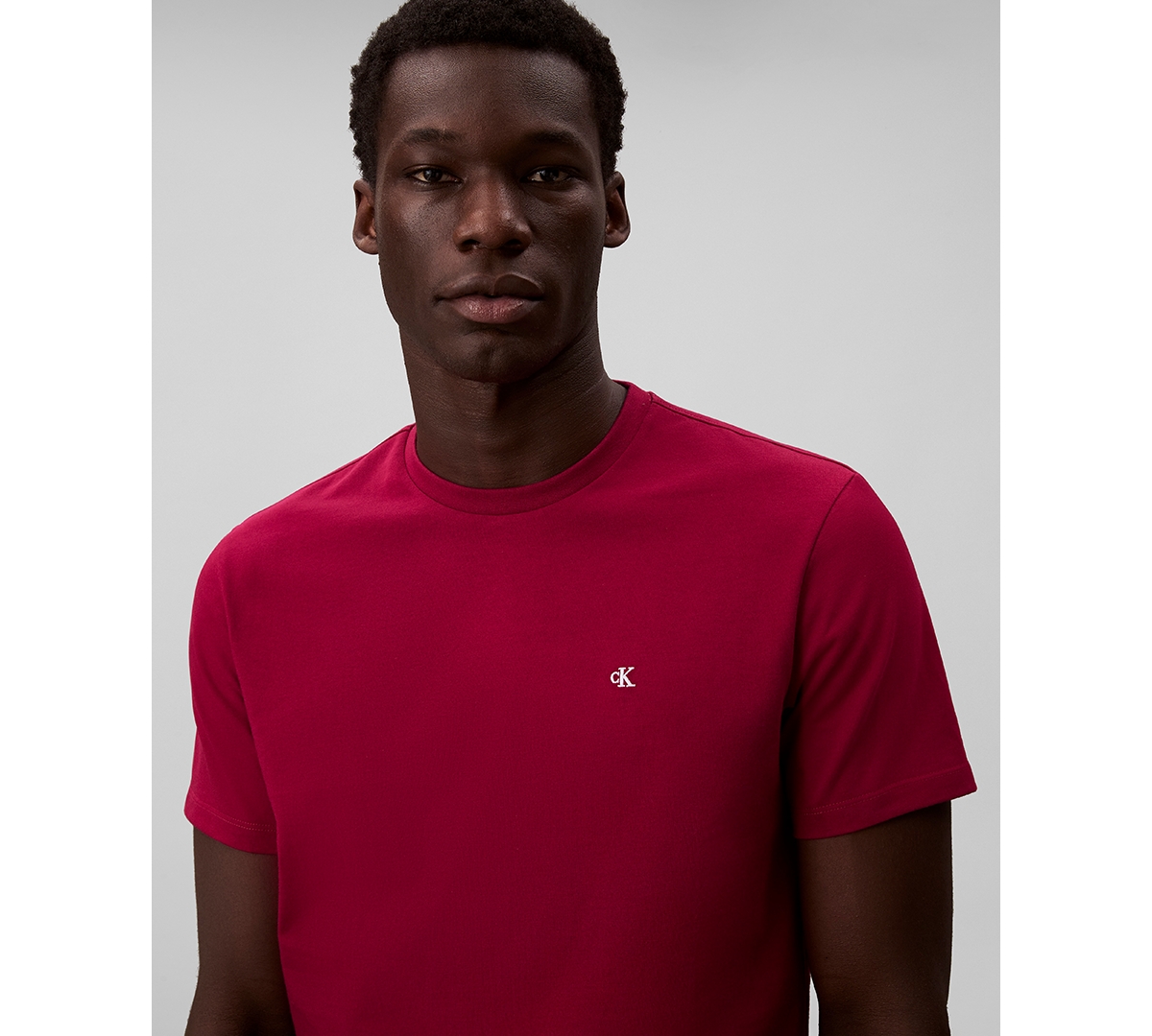 Calvin Klein Men's Solid Crewneck T-shirt In Red