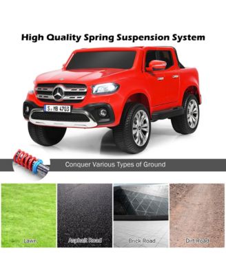 Licensed Mercedes Benz x Class 12V 2-Seater Kids Ride On Car w/ Trunk