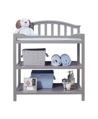 Wood Finish Baby Toddler Changing Table with Changing Pad Stylish and Functional Design
