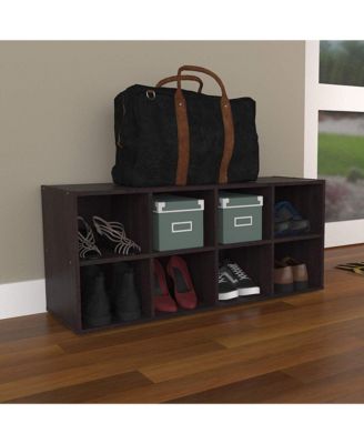 5081 8 Box Stylish Closet Shoe Organizing Storage Station, Espresso
