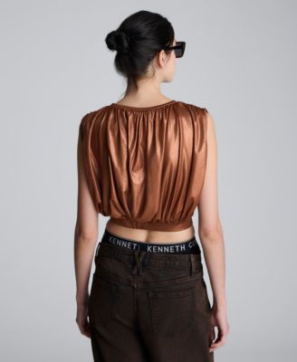 Women's Ruched Crop Tank Top