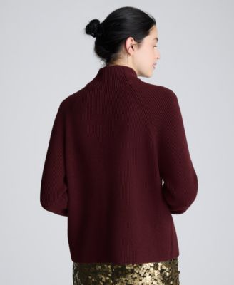 Women's Mock Neck Raglan Sweater