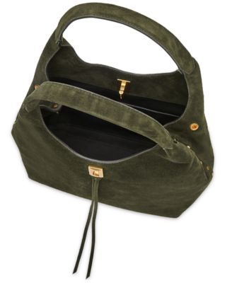 Darren Small Suede Carrysome Crossbody Hobo Bag