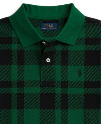 Boys' 2-7 Plaid Cotton Mesh Polo Shirt