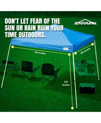 V Series 2 10' x 10' Entry Level Angled Leg Instant Canopy, Blue