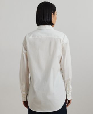 Petite Relaxed Fit Stretch Cotton Shirt