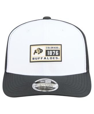 Men's White/Black Colorado Buffaloes Perforated Patched 9SEVENTY Adjustable Hat