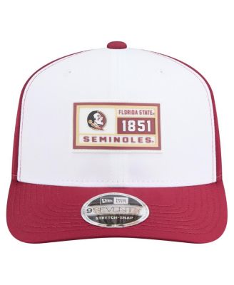 Men's White/Garnet Florida State Seminoles Perforated Patched 9SEVENTY Adjustable Hat