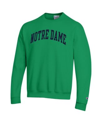 Men's Green Notre Dame Fighting Irish Basic Arch Fleece Pullover Sweatshirt