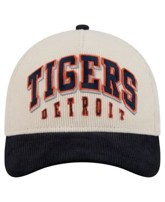 Men's Cream/Navy Detroit Tigers Sided Corduroy 9FORTY A-Frame Adjustable Hat