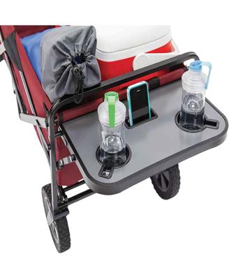 Folding Collapsible Outdoor Utility Garden Wagon with Table