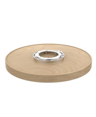 20" Lazy Susan Wooden Circle 1-Shelf w/ Swivel Bearings, 4WLS001-20B52