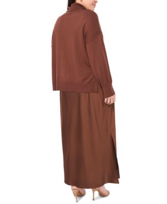 Women's Sleeveless Maxi Dress with Sweater