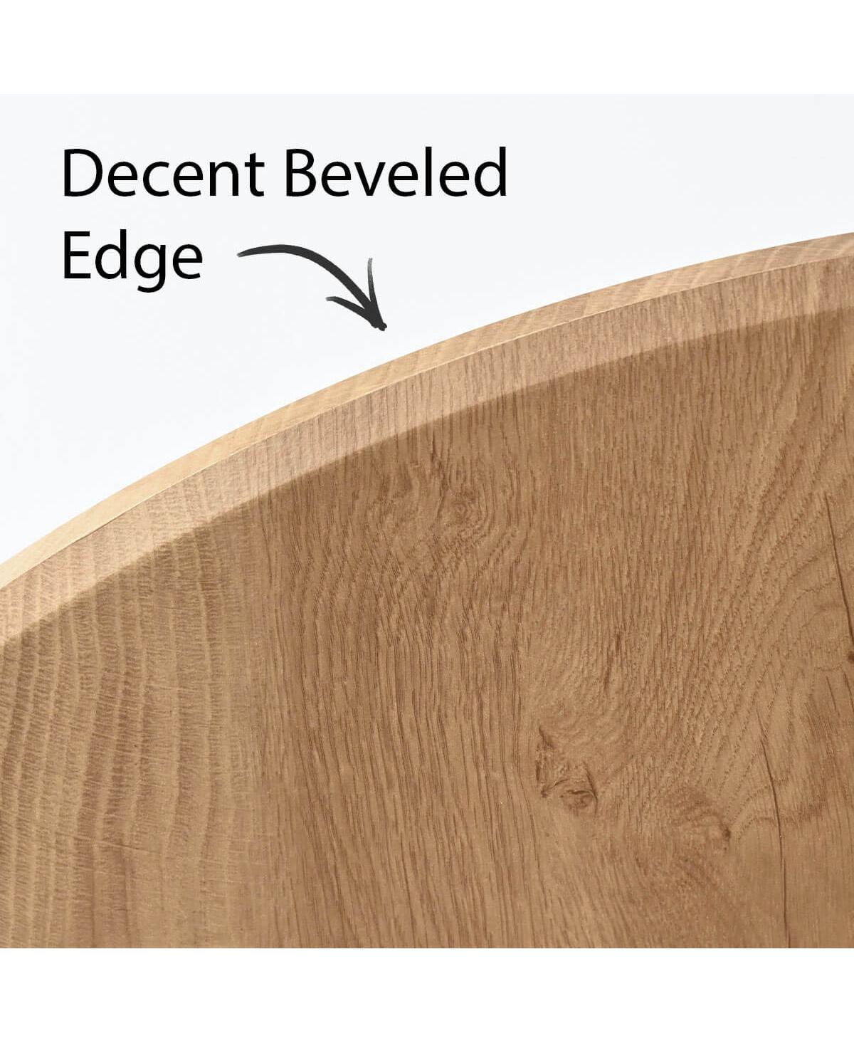 Maison Boucle Light Wood Finish 5-Piece Dining Set with 39.5 Inch Round Table and 4 Green Upholstered Chairs with Wood-Look Metal Legs-Maison Boucle