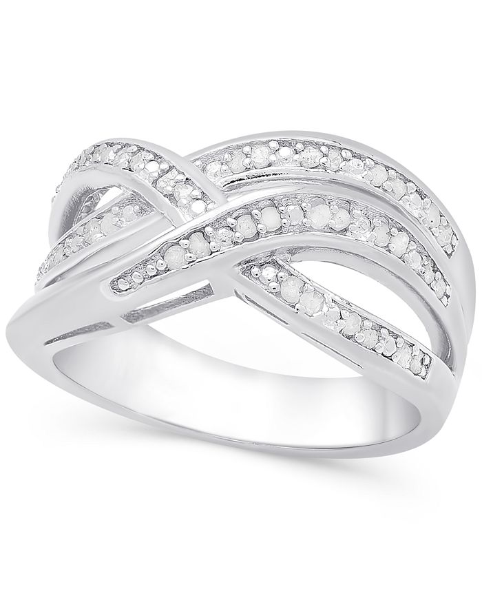 Victoria Townsend Diamond (1/4 ct. t.w.) Weave-Style Ring in Sterling ...