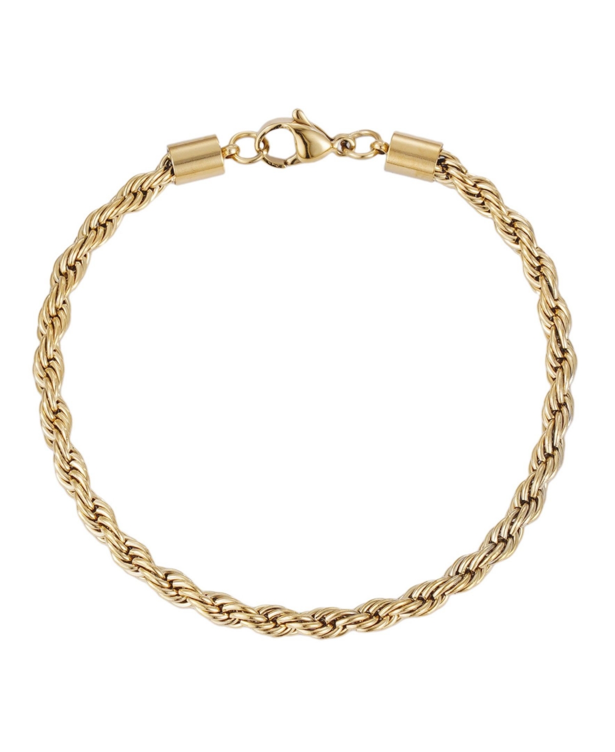 Adornia 18k Plated Stainless Steel Tarnish-resistant Rope Chain Bracelet In Gold