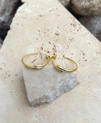 Gold Overlapping Hoop Earrings