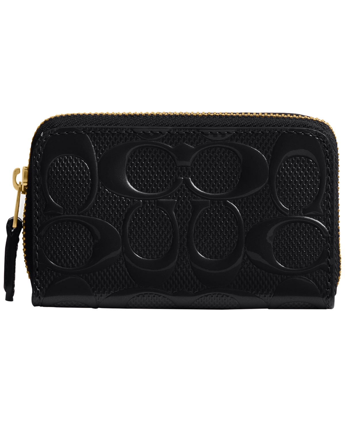 Coach Boxed Small Patent Leather Essential Zip Around Card Case