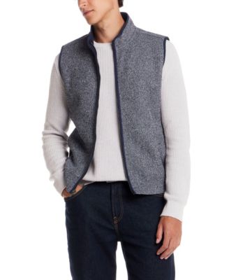 Men's Unlined Zip Front Knit Vest