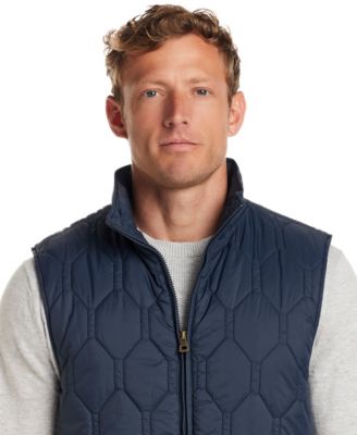 Men's Hexagon Zip Front Quilted Vest