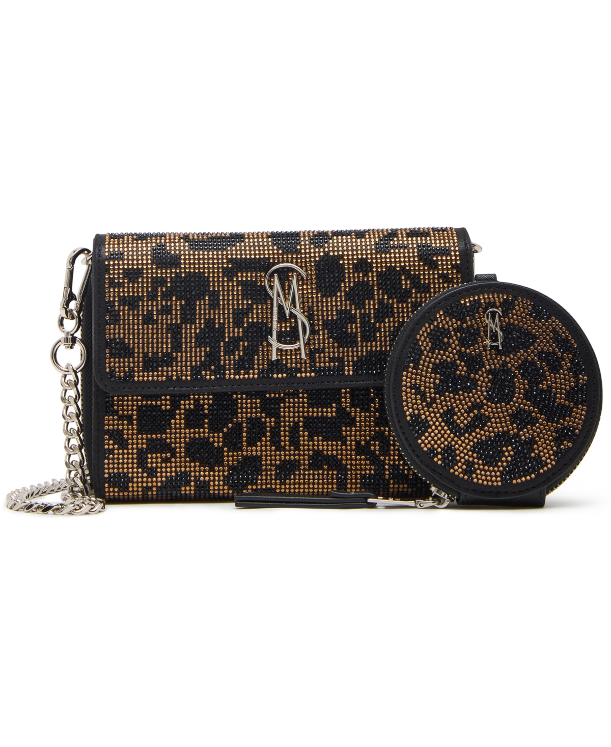 Steve Madden Boxed Embellished Carina Crossbody Wallet In Brown