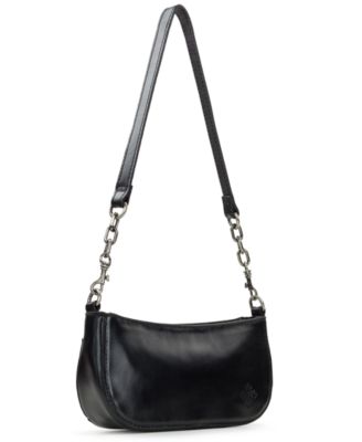 Sassi Small Leather Baguette Crossbody Shoulder Bag