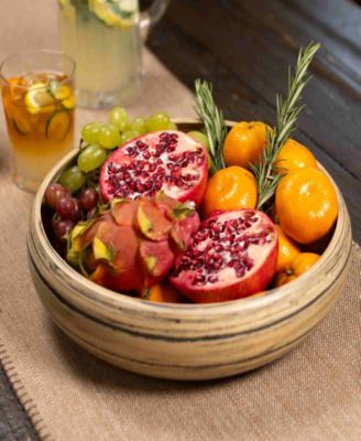 Lexa Collection 12" Bamboo Fruit Bowl