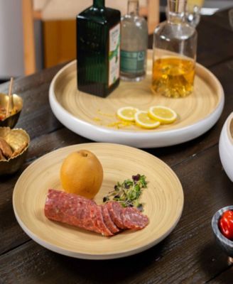 Lexa Collection 12" Bamboo Footed Plate