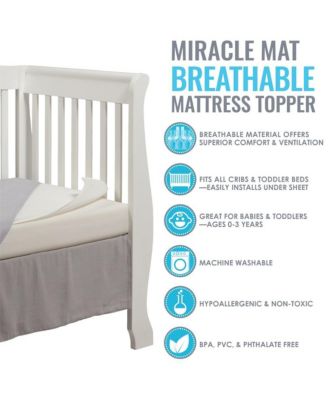 Breathable Miracle Mat Crib Mattress Topper with Superior Ventilation