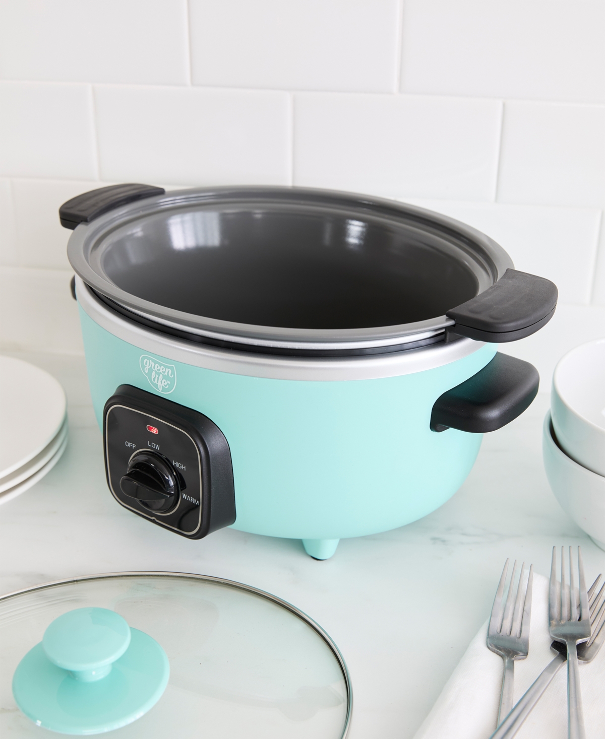 Greenlife 3.5 Quart Cook Duo Slow Cooker In Blue